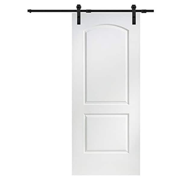 MMI DOOR 30 in. x 80 in. Primed Molded MDF Caiman Sliding Barn Door with Hardware Kit