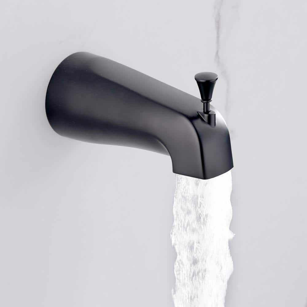 Matte Black Rainfall Wall Mounted Shower Faucet Set