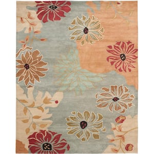 Metro Multi 8 ft. x 10 ft. Floral Area Rug