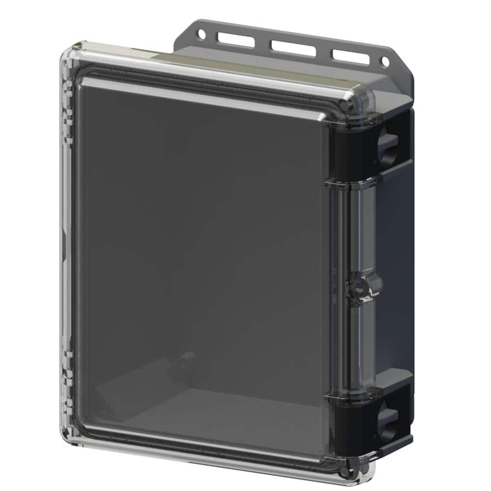 11.8 in L x 10.2 in W x 5.5 in H Cabinent Enclosure Polycarbonate Clear Hinged Latch Top Gray Bottom price history on PriceWatchPro