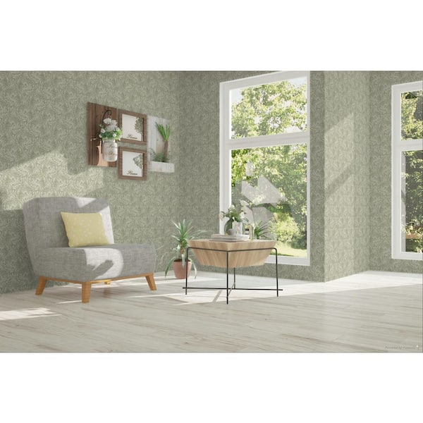Llewelyn-Bowen off the Wall Olive Green Floral Rambleicious Matte Finish Non-pasted Non-woven Wallpaper Sample