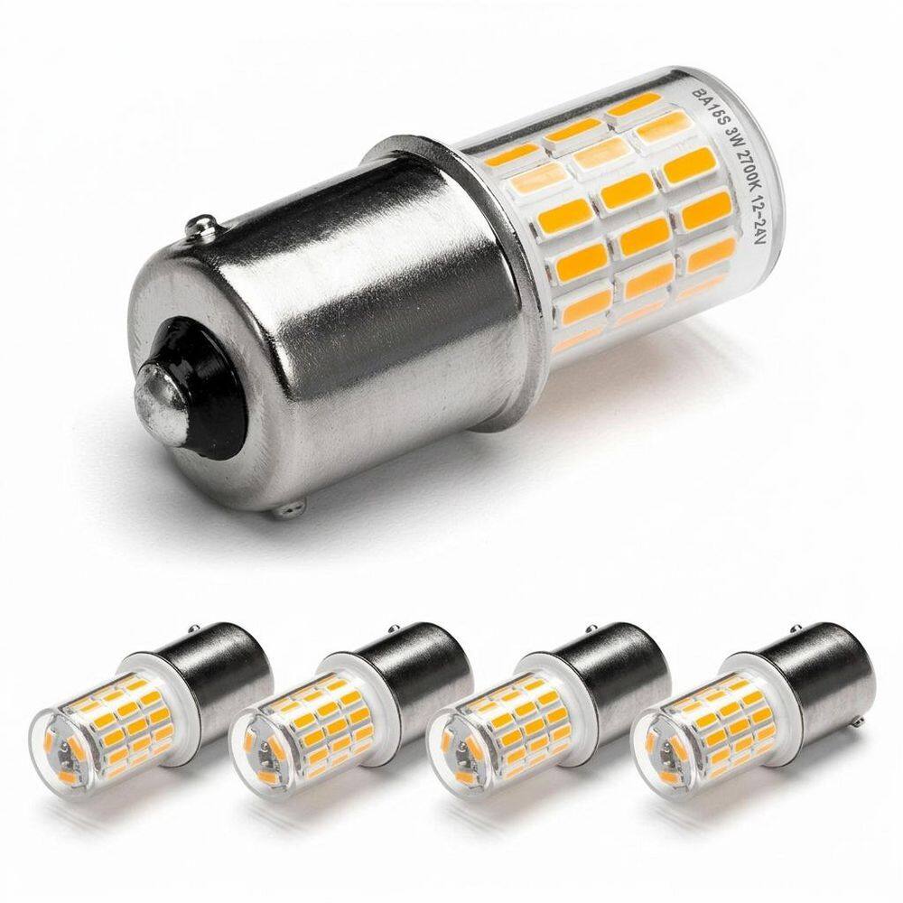 BA15S LED 12V Landscape RV Camper Interior Light Bulbs Warm White Bayonet Base Marine Boat Trailer 5 Pack price history on PriceWatchPro