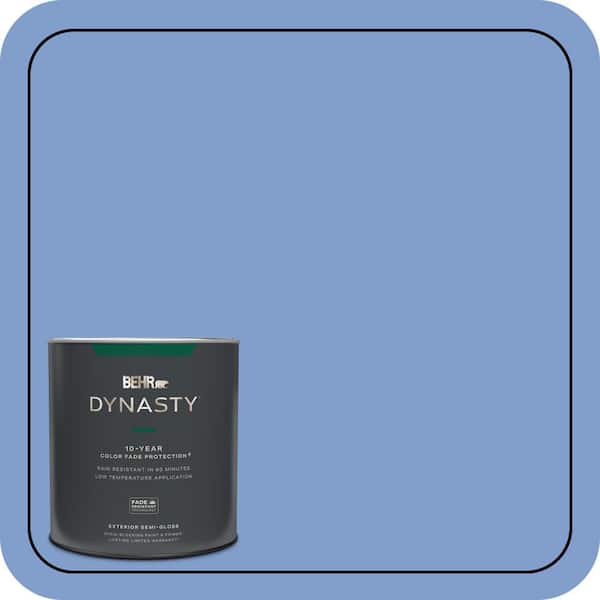 BEHR DYNASTY 1 qt. #BIC-09 Caribbean Sky Semi-Gloss Enamel Exterior Stain-Blocking Paint & Primer