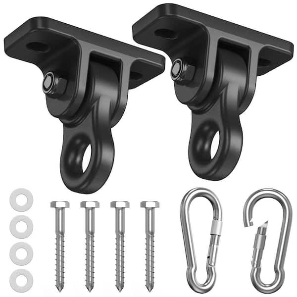 Aluminum Alloy Swing Hanger 2-Pack Heavy Duty Hooks Corrosion Resistant 5000 lb. Capacity for Indoor Outdoor Use