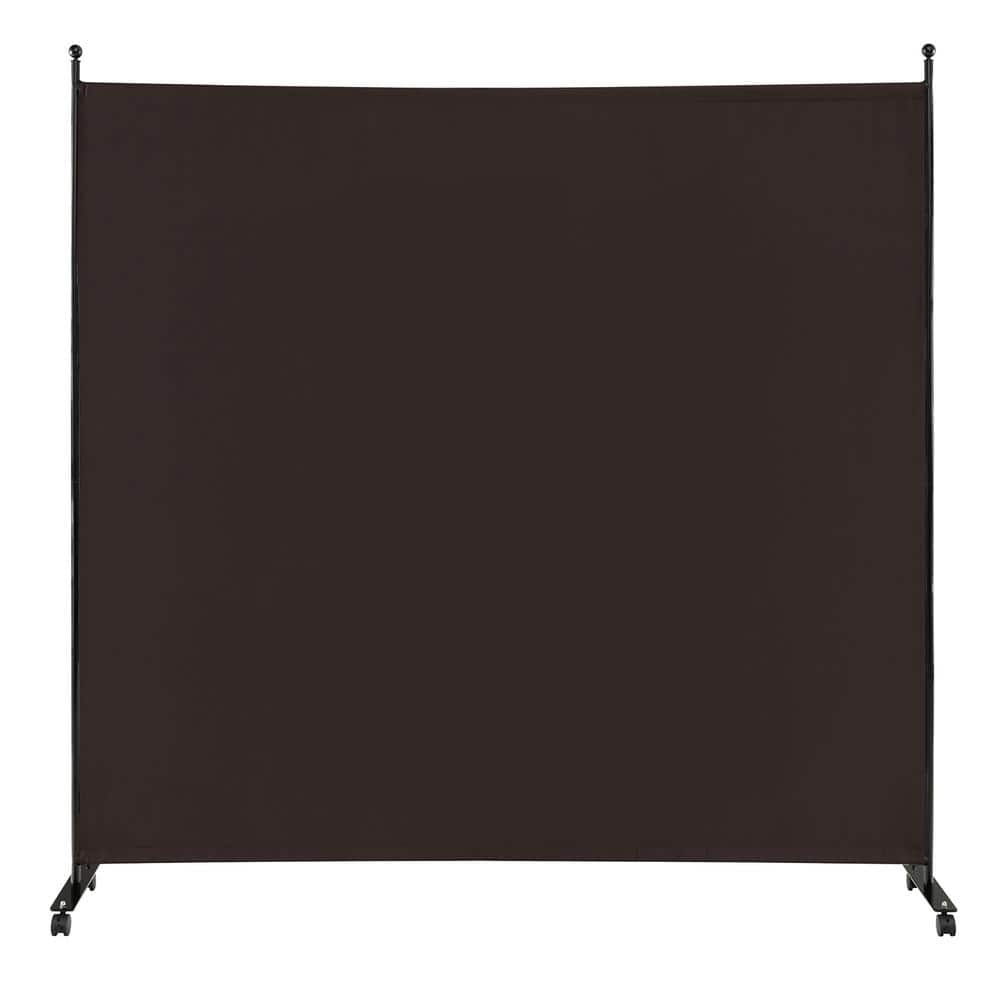 Costway 6FT Single Panel Room Divider with Wheels Rolling Fabric