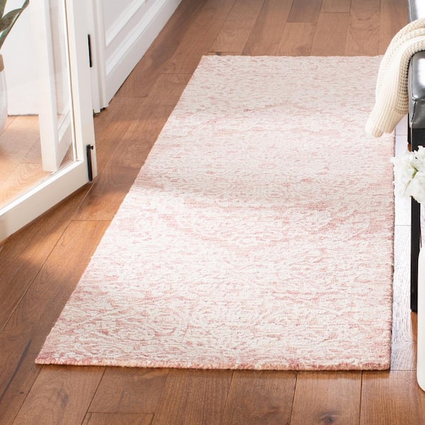 Metro 2 ft. x 10 ft. Pink/Ivory Medallion Runner Rug