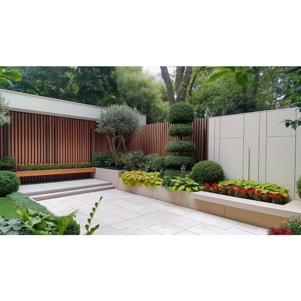 Ejoy - 8.5 in. x 106 in. x 1 in. Composite Cladding Siding Outdoor Wall Panel Board in Light Teak Color (Set of 2-Piece)