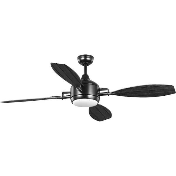 Progress Lighting Rudder 56 in. Black Ceiling Fan