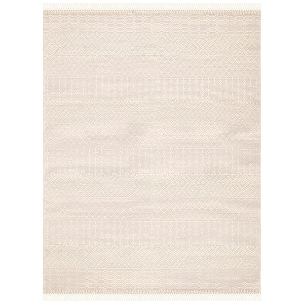 Natura 10 ft. x 14 ft. Ivory/Pink Geometric Area Rug
