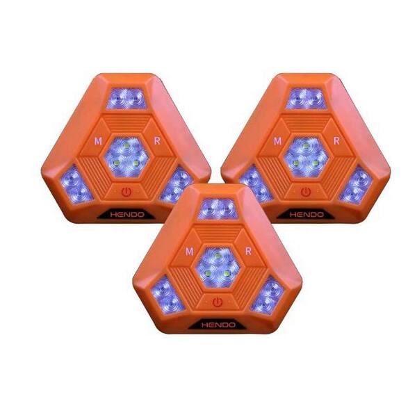 Emergency Roadside Traffic Director Beacons-High-Visibility RED LED Strobe Light 3 Pack