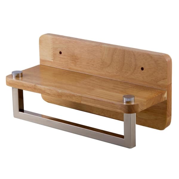 ALFI BRAND 11.75 in. Wall Mount Towel Bar in Wood