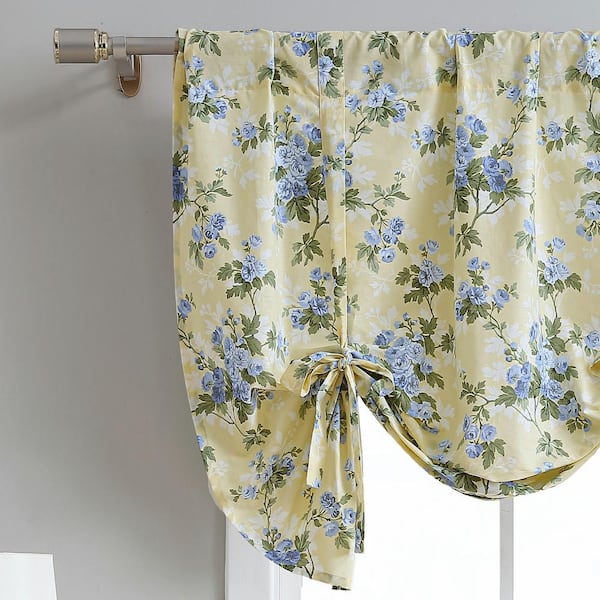 Laura Ashley Cassidy 50 in. L x 25 in. W Floral Cotton Tie Up