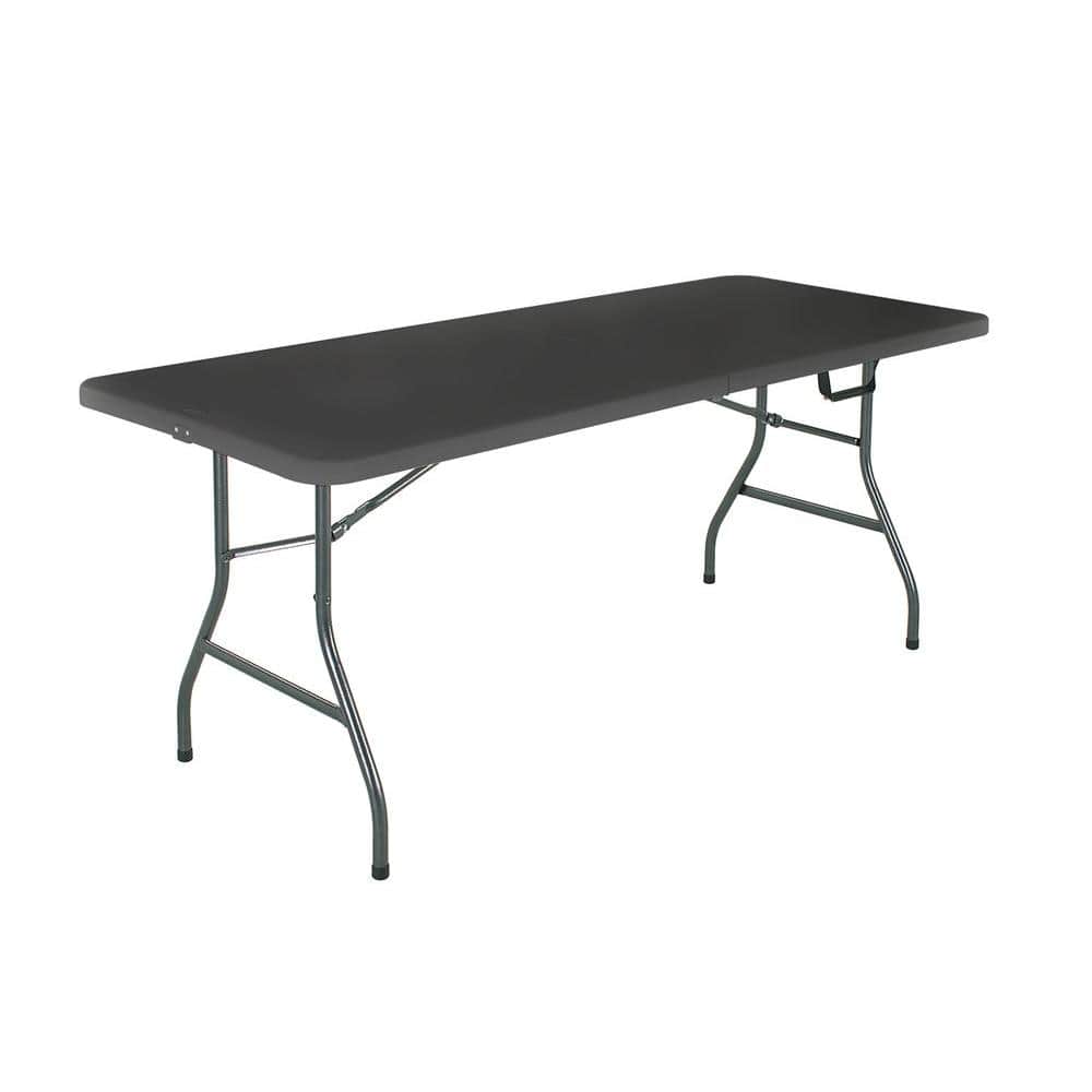 Cosco 72 In Black Metal Fold Half, 72 Round Folding Table Costco