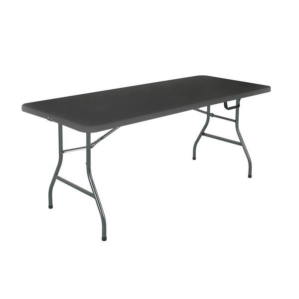 Cosco 6 ft. Center Fold Table in Black-DISCONTINUED