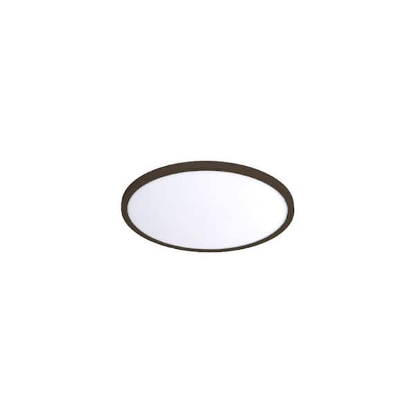WAC LIMITED Round 7 in. 1-Light Bronze LED Flush Mount 3000K