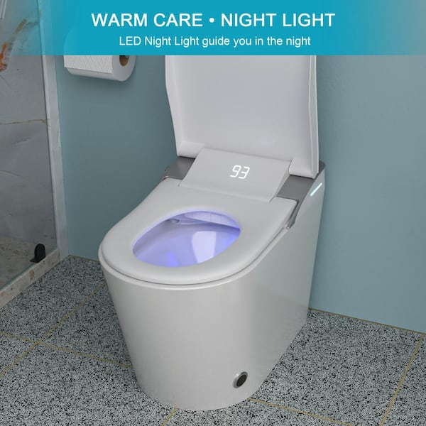 WELLFOR MT3 Elongated Heated Seat Bidet Toilet with LED Display and Night Light