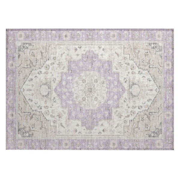 Chantille Machine Washable Indoor/Outdoor Abstract ACN2674 Lavender 2 ft. x 3 ft. Accent Rug