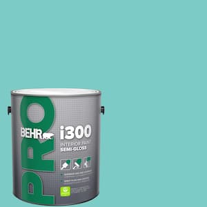 1 gal. #BIC-39 Blue Green Gem Semi-Gloss Interior Paint