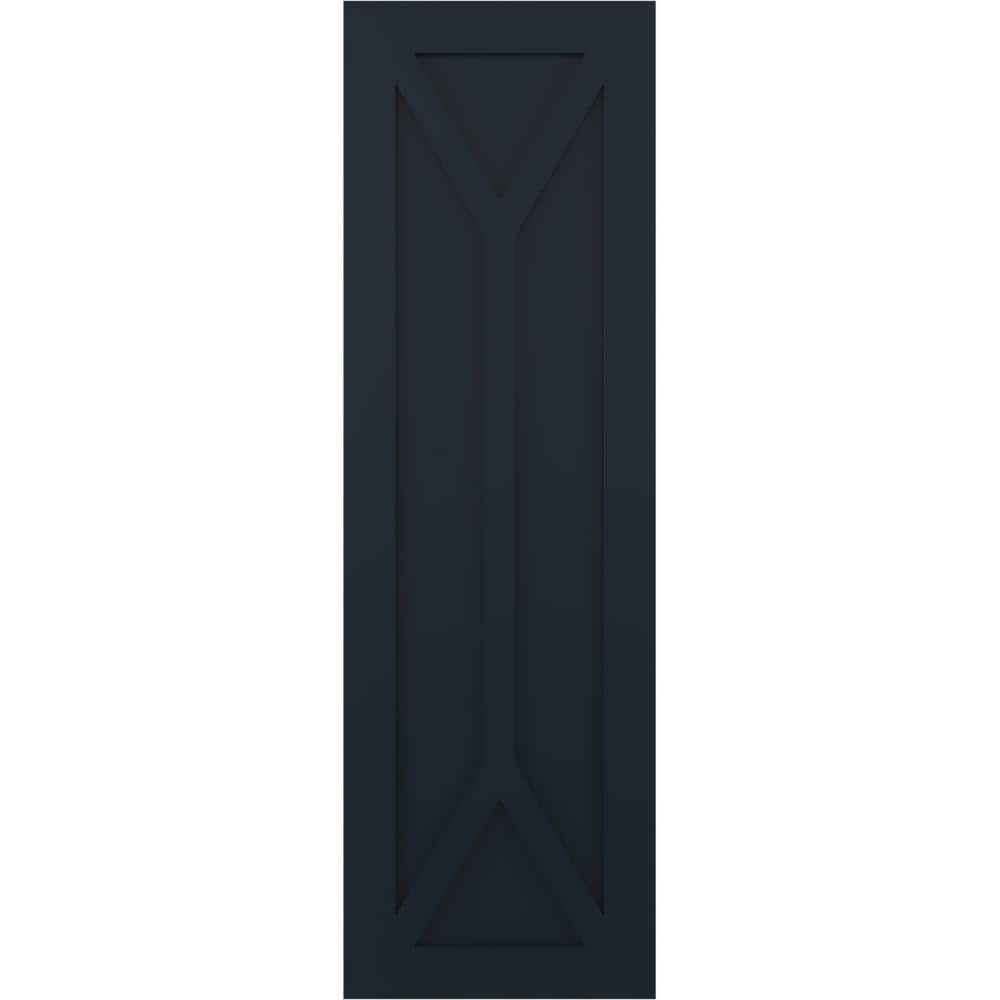 18 in. x 70 in. True Fit Flat Panel PVC San Carlos Mission Style Fixed Mount Shutters Pair in Starless Night Blue price history on PriceWatchPro