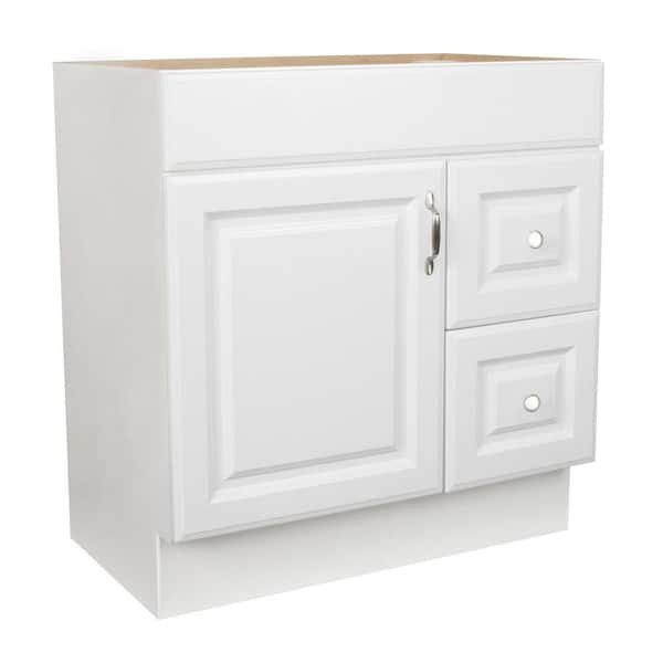 St. Paul Arkansas 30.125 in. W x 18.5 in. D x 32.125 in. H Vanity Cabinet Only in White Discontinued