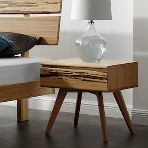 Azara 1-Drawers Caramelized Nightstand 17.5 in. H x 22.05 in. W x 18.1 in. L
