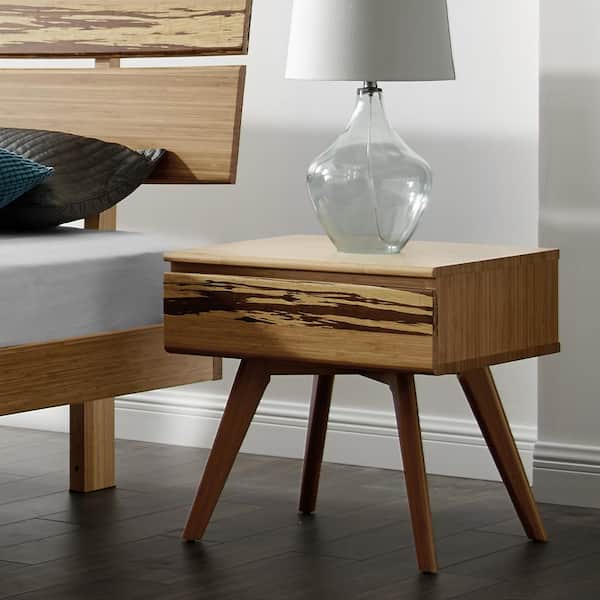 Greenington Azara 1-Drawers Caramelized Nightstand 17.5 in. H x 22.05 in. W x 18.1 in. L