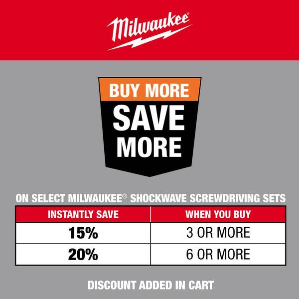 Details about   Milwaukee 48-32-4028 Shockwave 55Pc Impact Driver Bit Set 