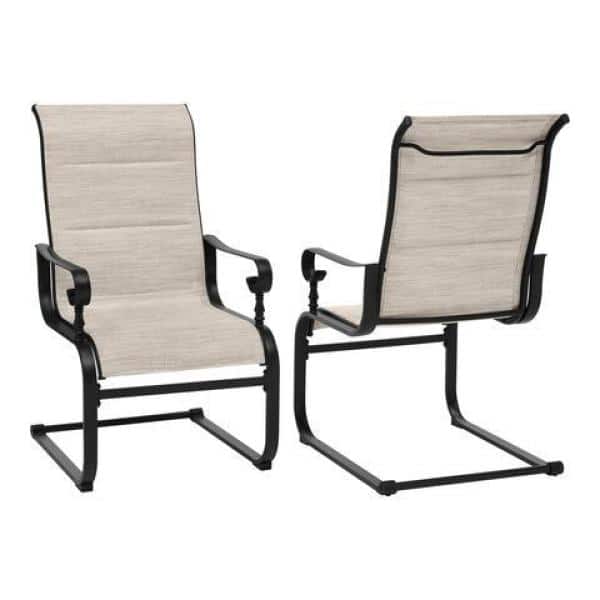 Padded Sling Outdoor Dining Chair, Sling Back Patio Chairs Home Depot