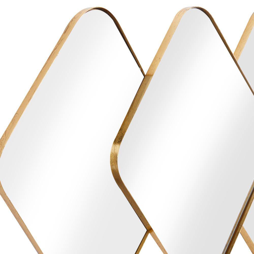 Full Length Oval Gold Wood Decorative Mirror