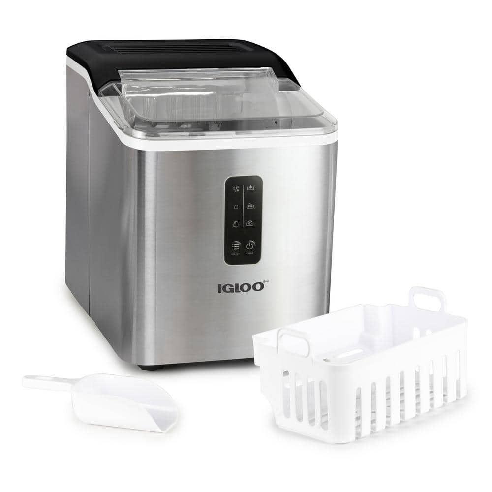 Improvements 26 lb. Portable Compact Ice Maker with Hand 