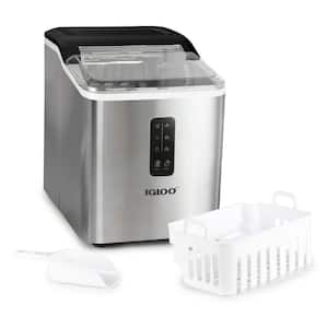 Magic Chef 27lbs Portable Countertop Ice Maker Stainless Steel 696601824345