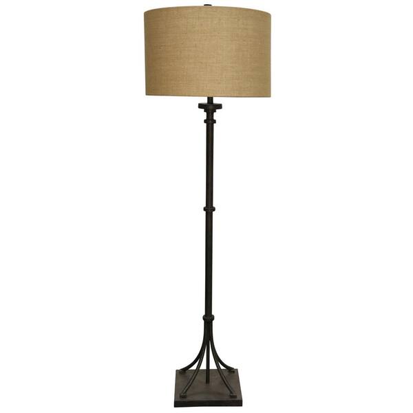 stylecraft bronze metal floor lamp