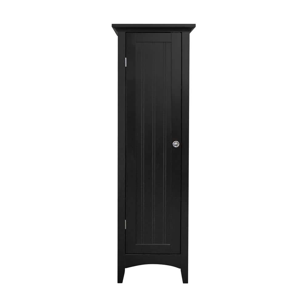 Black One Door Adjustable Shelving Storage Pantry