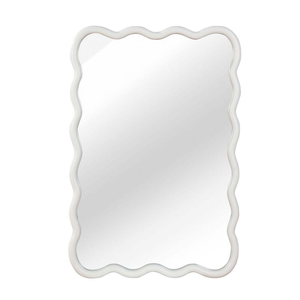 White 24 in. W x 36 in. H Rectangular Solid Wood Frame Decorative Mirror, For Bedroom, Bathroom, Living Room, Entryway price history on PriceWatchPro