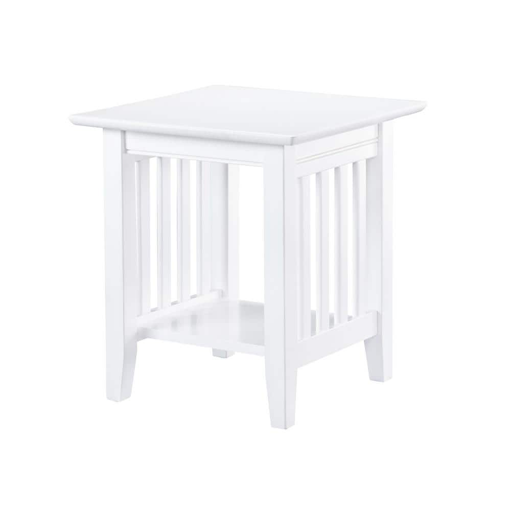 AFI Mission White End Table AH14202 - The Home Depot