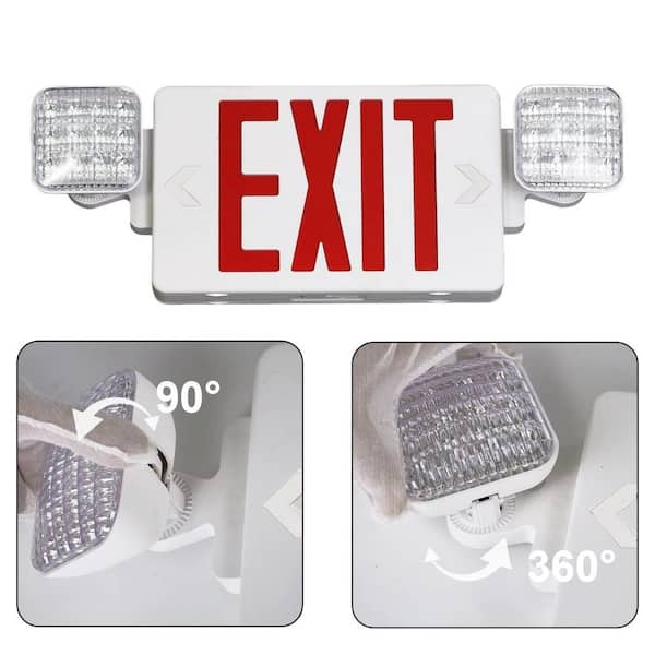 KOAOEIRS 120-277-Volt White Integrated LED Exit Sign