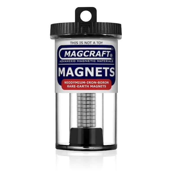 Magcraft Rare Earth 1/4 in. x 1/10 in. Disc Magnet (50-Pack)