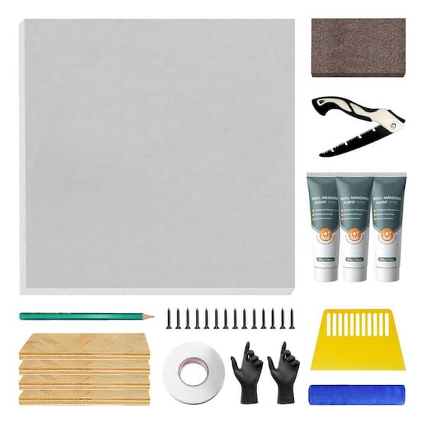 Drywall Repair Kit, 20 in. x 20 in. Drywall Repair Panel, Wall Surface Large Hole Fill Quick and Easy Solution