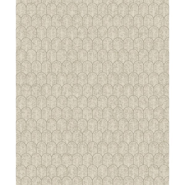 Unbranded Lustre Collection Cream/Beige Geometric Arch Shimmer Finish Paper on Non-Woven Non-Pasted Wallpaper Roll Sample