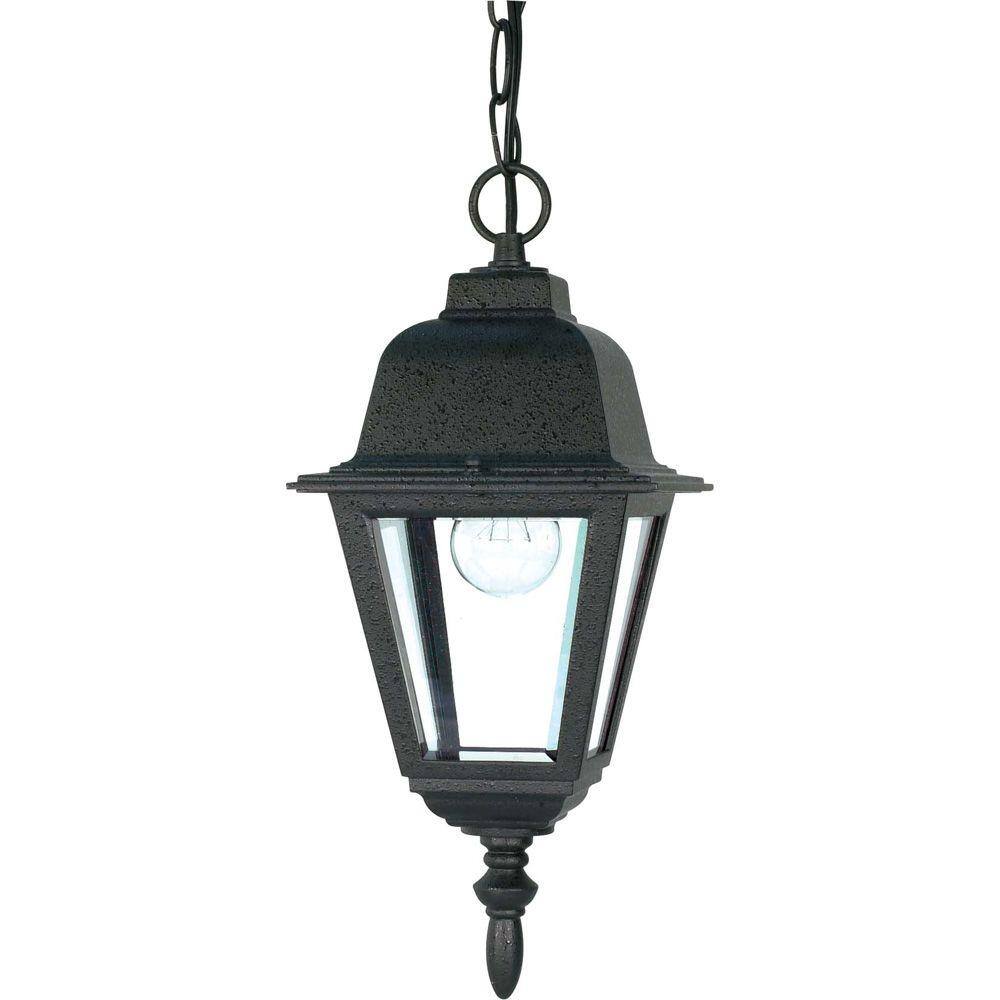 Briton Black Glass Outdoor Hanging Lantern