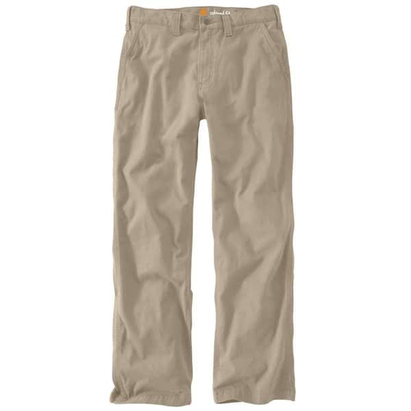 Carhartt Men's 32x32 Field Khaki Cotton Straight Leg Non-Denim Bottoms ...