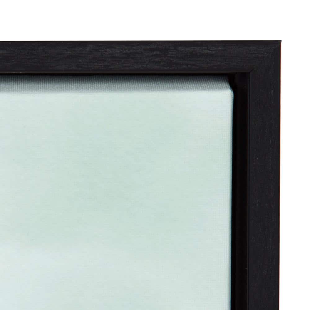 Green Coat Abstract Portrait Canvas with Black Frame