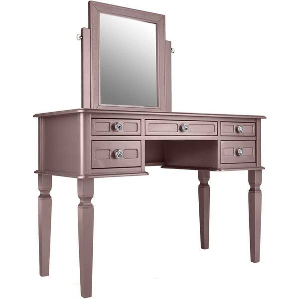 Home Details 2 Tier Vanity Tower in Rose Gold - Metal Bathroom