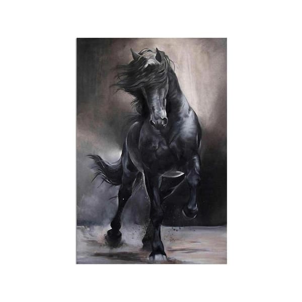 Horse Poster Unframed Canvas Wall Art 36 in. x 24 in.