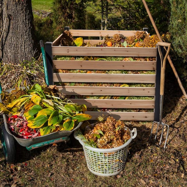 Outdoor Essentials Haven 4 ft. x 4 ft. Cedar Compost Bin