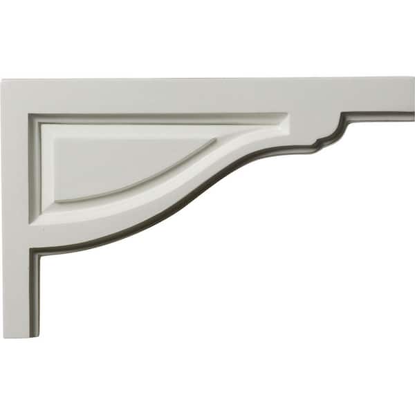 Ekena Millwork 1/2 in. x 11-3/4 in. x 7-3/8 in. Polyurethane Right Large Traditional Stair Bracket Moulding