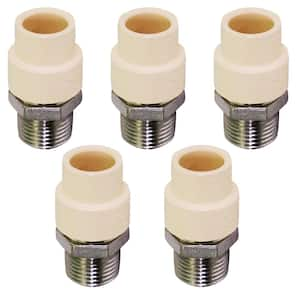 1 in. MIP x 1 in. Lead Free Stainless Steel CPVC Adapter Pipe Fitting (5-Pack)