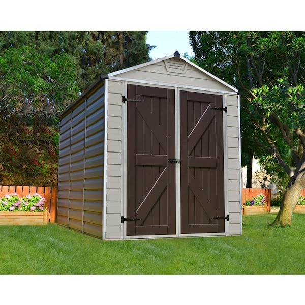 CANOPIA by PALRAM SkyLight 6 ft. x 8 ft. Tan Garden Outdoor Storage Shed