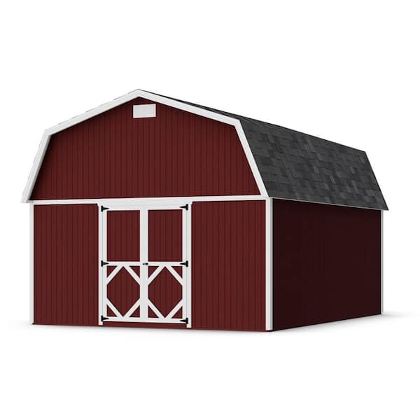 Classic Gambrel Large Barn 14 ft. x 18 ft. Outdoor Wood Storage Shed Precut Kit with Floor (252 sq. ft. )