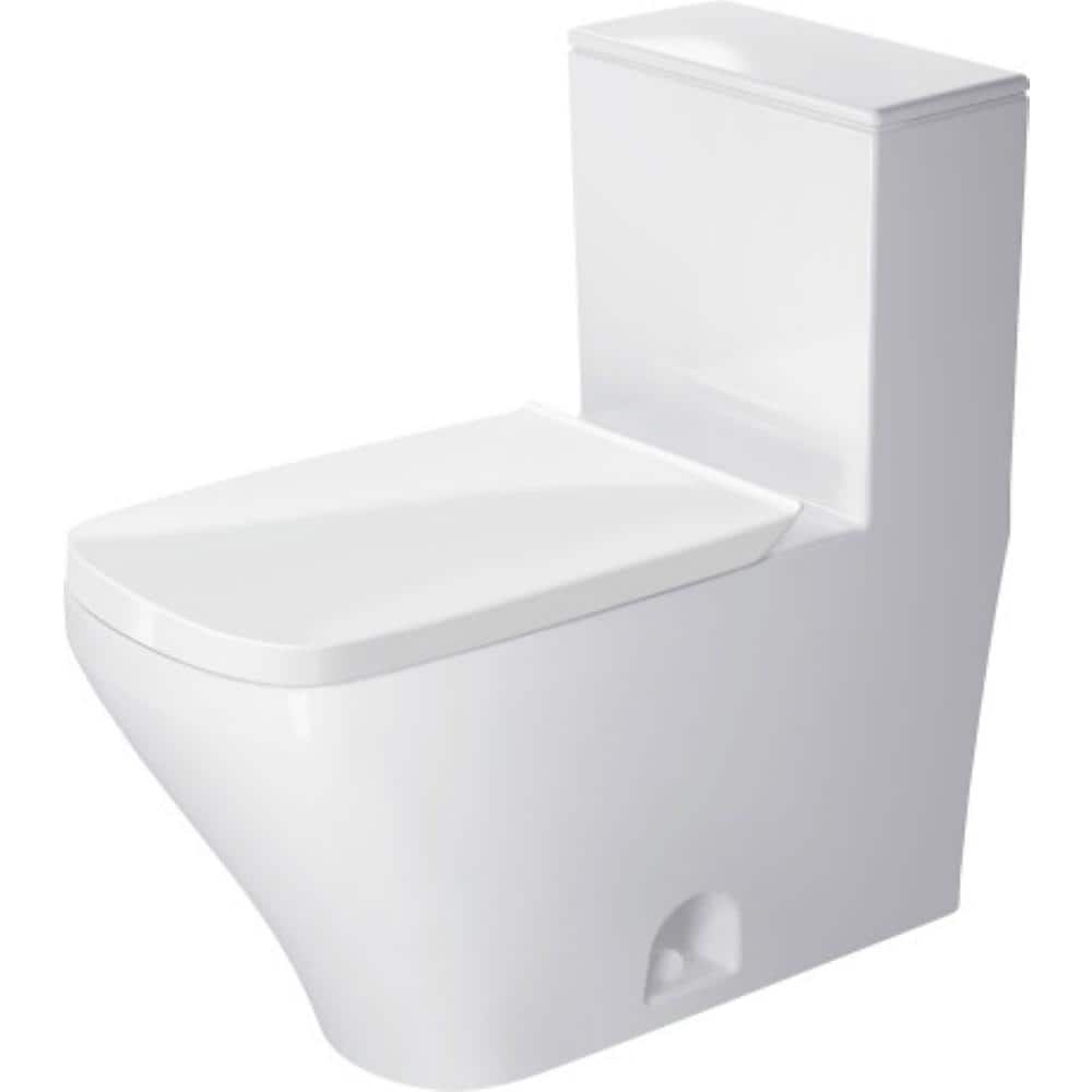 White Ceramic Elongated One-Piece Toilet with Siphonic Jet Flush